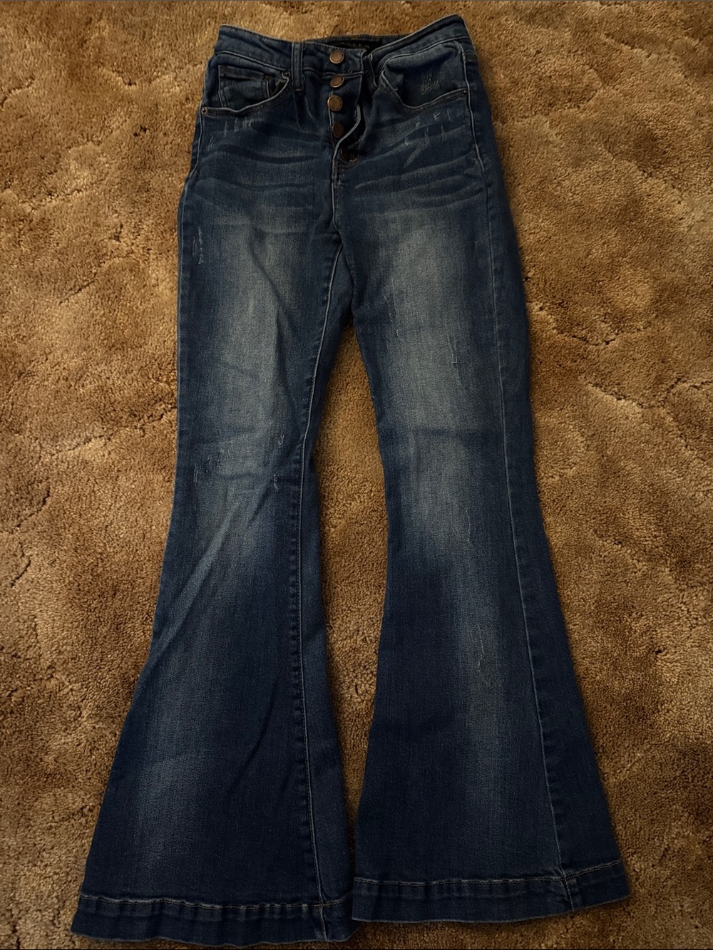 High-Rise Dark Wash Flared Women’s Jeans